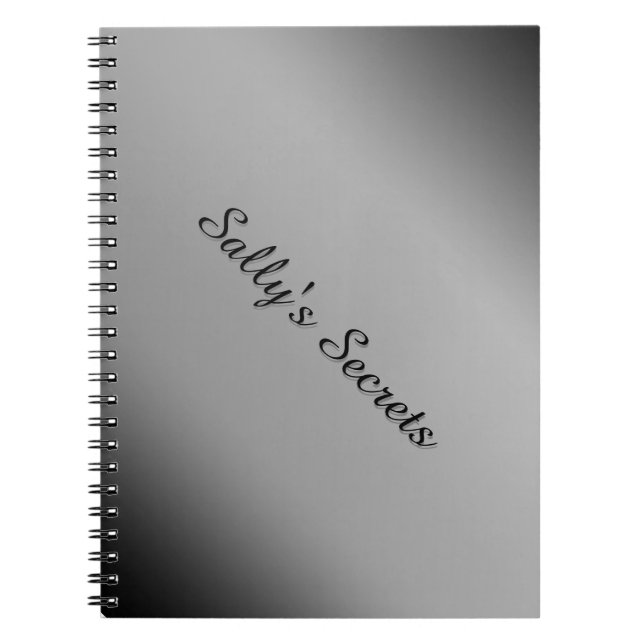 Black and White Gradient Personalised Notebook (Front)