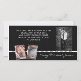 Black and White Graduation Annoucment & Invite