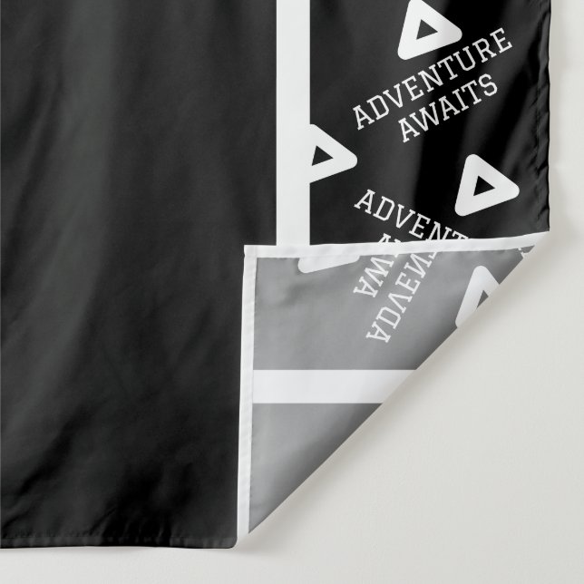 Black and White Graduation Party Backdrop Tapestry (Detail)