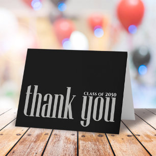 Black and White Graduation Simple Card