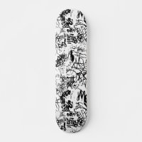 Black and White Graffiti Abstract Collage