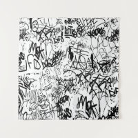 Black and White Graffiti Abstract Collage