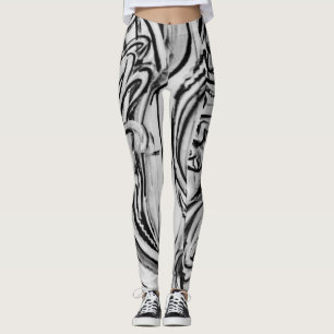 Black and White Graffiti Leggings