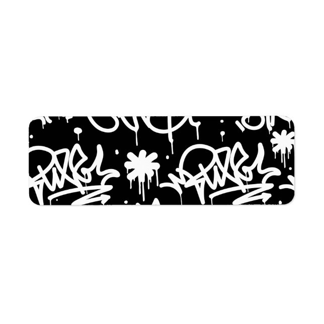 Black and White Graffiti pattern (Front)
