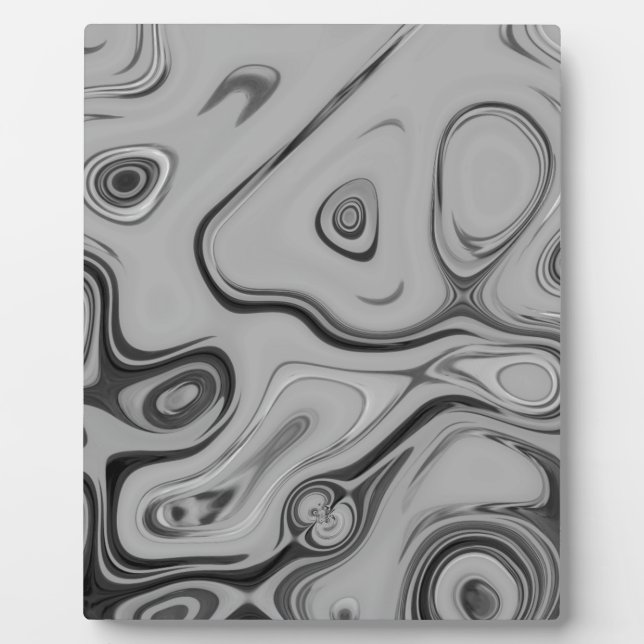 Black and White Granite Marble Colour Art Design Plaque (Front)