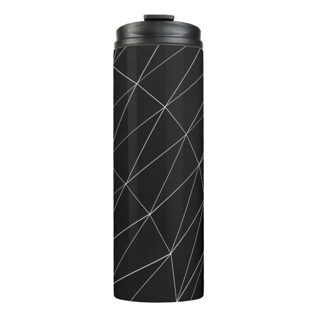 Black and white graphic illustration thermal tumbler (Front)