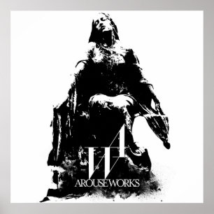 Black and white graphics poster