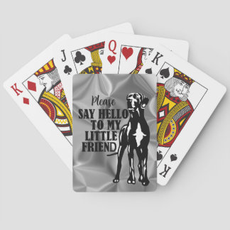Black and white Great Dane Playing Cards