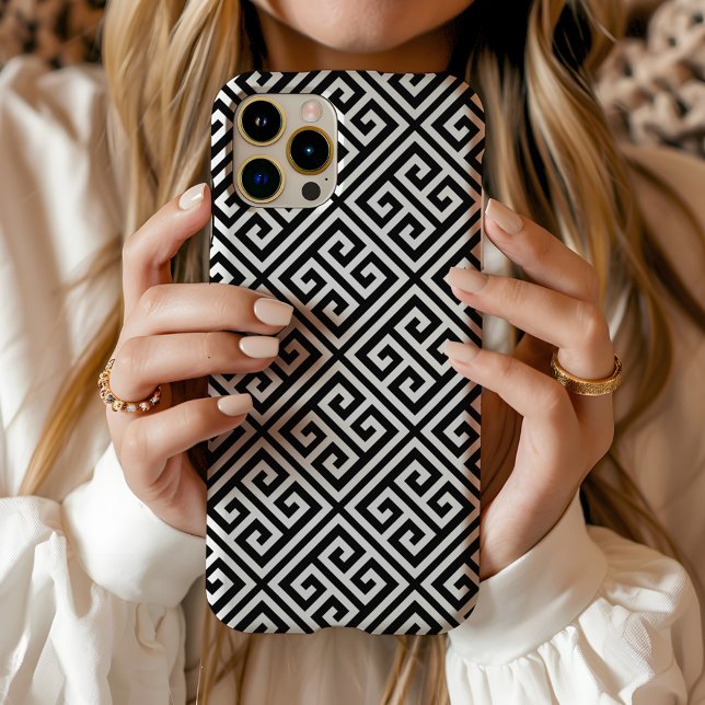 Black and White Greek Key Pattern Case-Mate iPhone Case (Creator Uploaded)