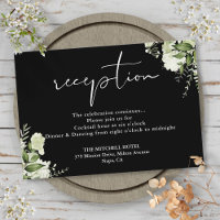 Black And White Greenery Wedding Reception