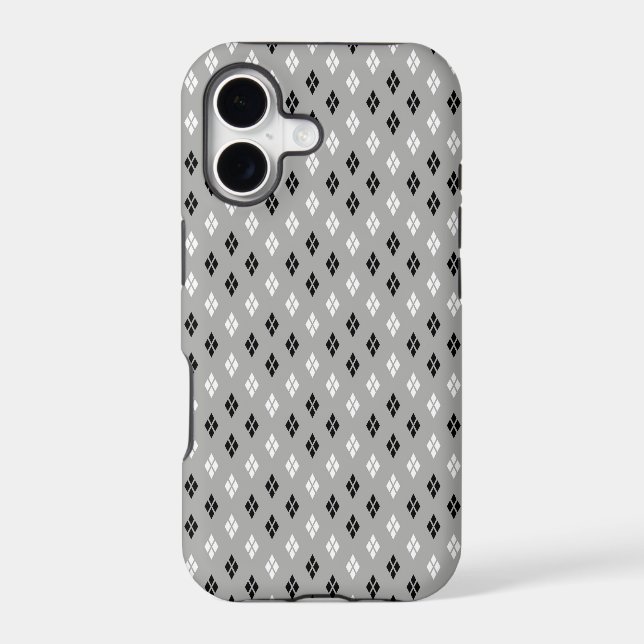 black and white grey geometric fine pattern (Back)