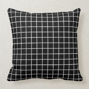 Black And White Grid Cushion
