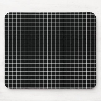 BLACK AND WHITE GRID MOUSE MAT