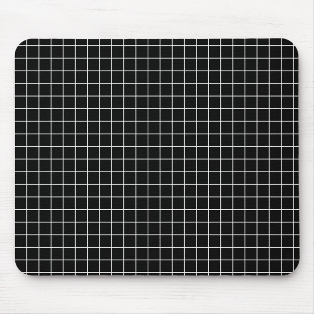 BLACK AND WHITE GRID MOUSE MAT (Front)