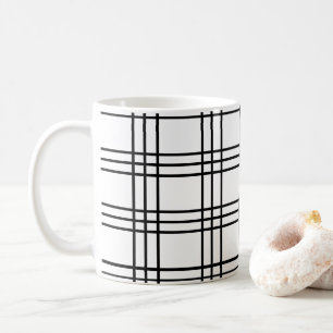 Black and White Grid Pattern Coffee Mug