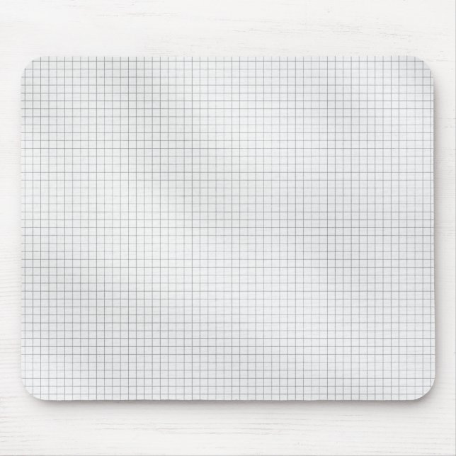 Black and White Grid Pattern on Paper Mouse Mat (Front)