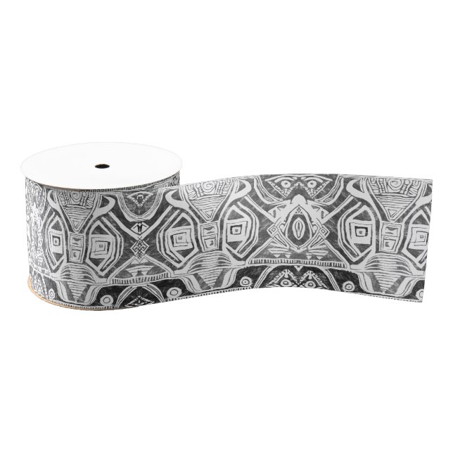 Black and White Grosgrain Ribbon (Spool)