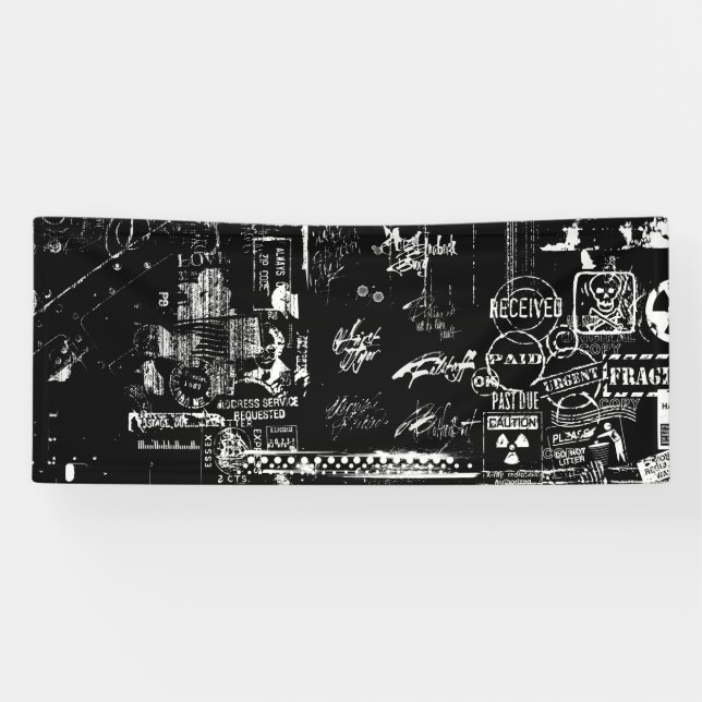 Black and white grunge Banner (Horizontal)