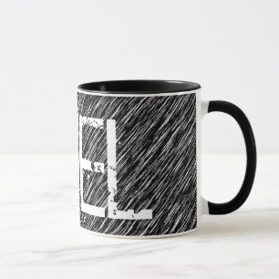 Black and White Grunge Fuel Mug