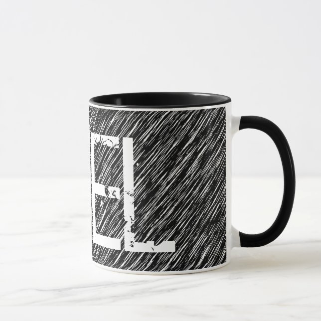 Black and White Grunge Fuel Mug (Right)