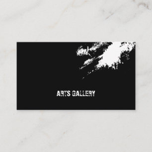 Black and White Grunge Smudge Template Business Card