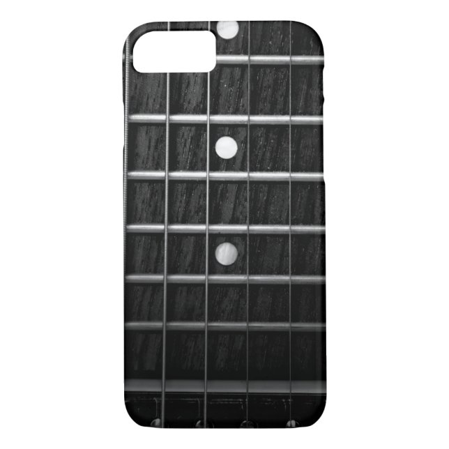 Black And White Guitar Fretboard Photograph Case-Mate iPhone Case (Back)
