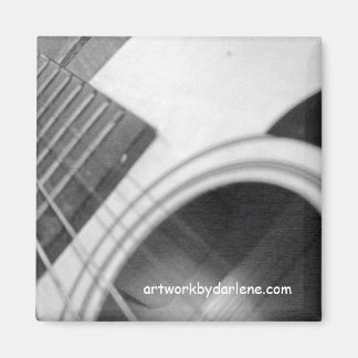 Black and white Guitar Magnet