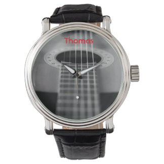 Black and White Guitar Watch