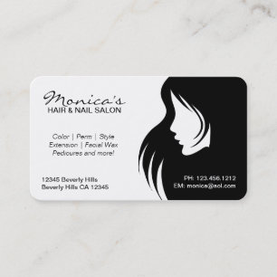 Black and White  Hair Salon with Appointment Date