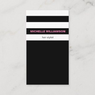 Black and White, Hair Stylist Business Card