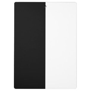 Black And White Half and Half graphic Clipboard
