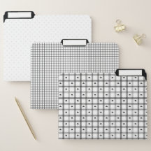 Black and White Half Circle Plaid Pattern