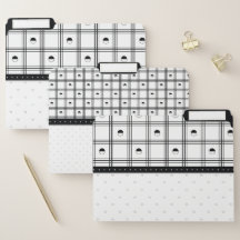 Black and White Half Circle Plaid Pattern