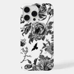 Black and White Halloween Case Optimised iPhone 15