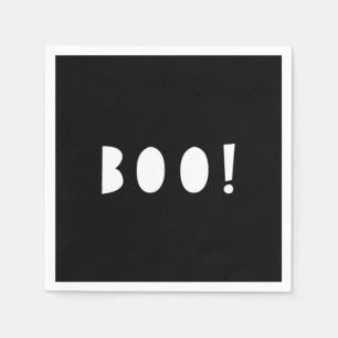 Black and White Halloween Napkins   BOO!
