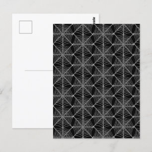 Black and White Halloween Spider Webs  Postcard