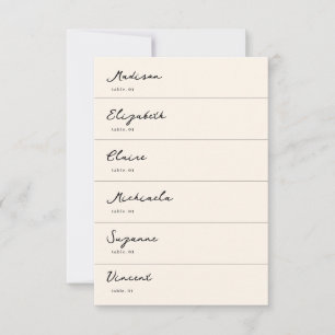 Black and White Hand Drawn Wedding Place Card DIY