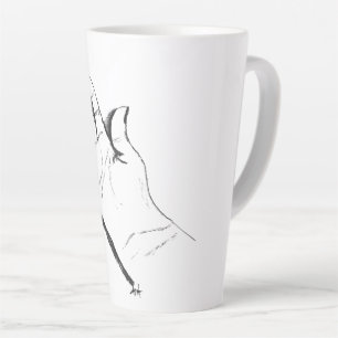 black and white hand on coffee mug