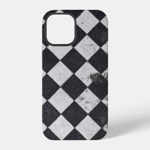 Black and white harlequin graphic iPhone 12 case