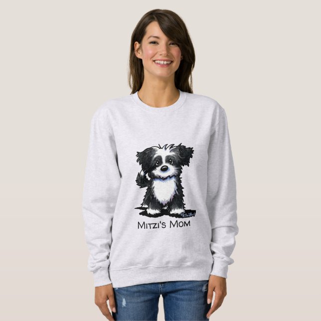 Black and White Havanese Cutie Sweatshirt (Front Full)
