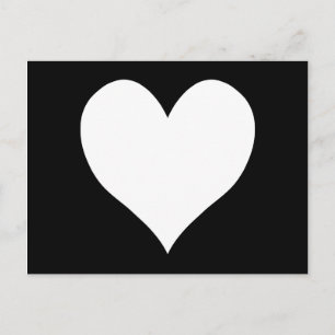 Black and White Heart Postcard