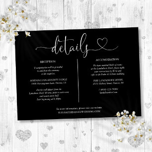 Black And White Heart Script Details Info Card