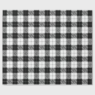 Black and White Herringbone Wrapping Paper