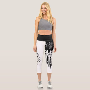 Black and White High Waisted Capris We the People