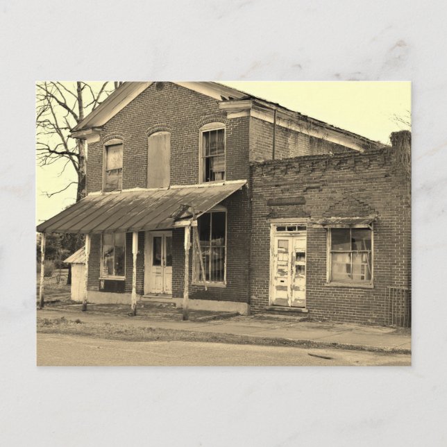 Black and White Historical Building Postcard (Front)