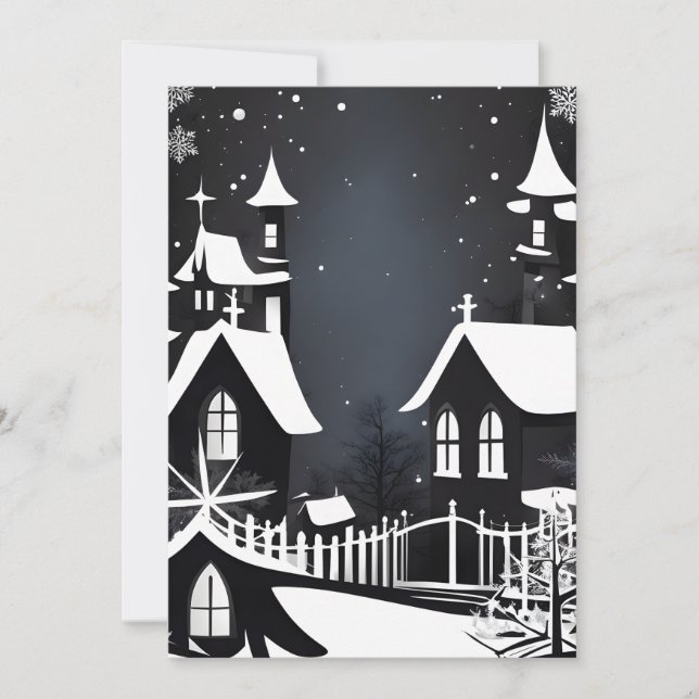 Black and White Holiday Card (Front)