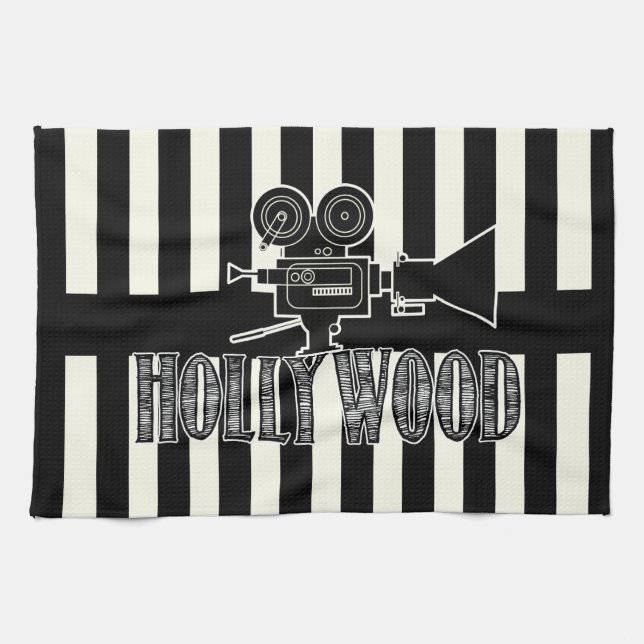 Black and White Hollywood Towel (Horizontal)