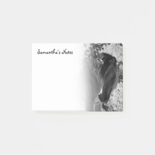 Black and white horse Post-It Notes