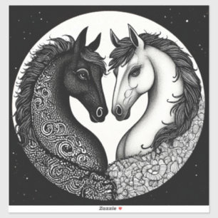 Black and white Horses