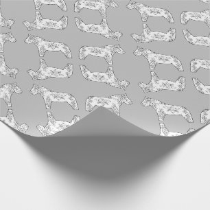 Black and White Horses Wrapping Paper